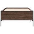 vidaXL Posteľný rám hnedý dub 90x190 cm kompozitné drevo a kov