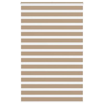 vidaXL Zebrová roleta pieskovo hnedá 140x200 cm šírka látky 135,9 cm polyester
