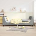 vidaXL Detský rám na posteľ s čelom Svetlosivá 80 x 200 cm Zamat