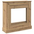 vidaXL Obloženie krbu dub artisan 90x30x90 cm kompozitné drevo