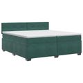 vidaXL Posteľ boxspring s matracom Tmavozelená 200 x 200 cm Zamat