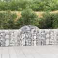 vidaXL Oblúkové gabionové koše 6 ks 200x30x80/100cm pozinkované železo