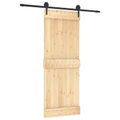 vidaXL Posuvné dvere 80 x 210 cm Masívne borovicové drevo (neupravené)