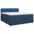 vidaXL Posteľ boxspring s matracom Modrá 200 x 200 cm Látka