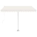 vidaXL Samostatne stojaca automatická markíza 300x250 cm krémová