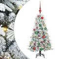 vidaXL Umelý Sklápací Vianočný Stromček Biela 120 cm PE a PVC
