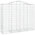 vidaXL Oblúkové gabiónové koše 3ks 200x50x160/180cm pozinkované železo
