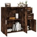 vidaXL Komoda dymový dub 91x29,5x75 cm spracované drevo