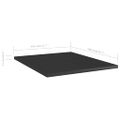vidaXL Prídavné police 8ks, lesklé čierne 40x50x1,5cm kompozitné drevo