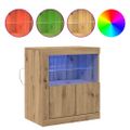 vidaXL LED komoda Hnedá 60,5 x 37 x 67 cm Kompozitné drevo