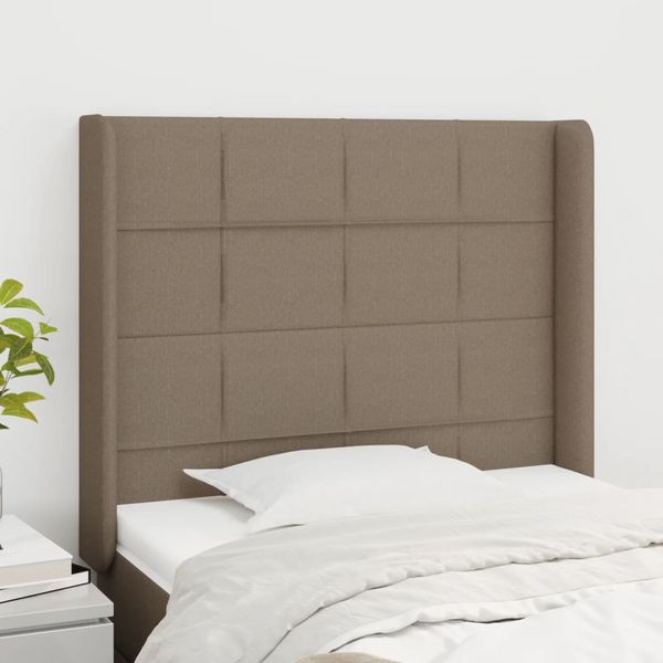 vidaXL Čelo postele so záhybmi sivohnedé 93x16x118/128 cm látka
