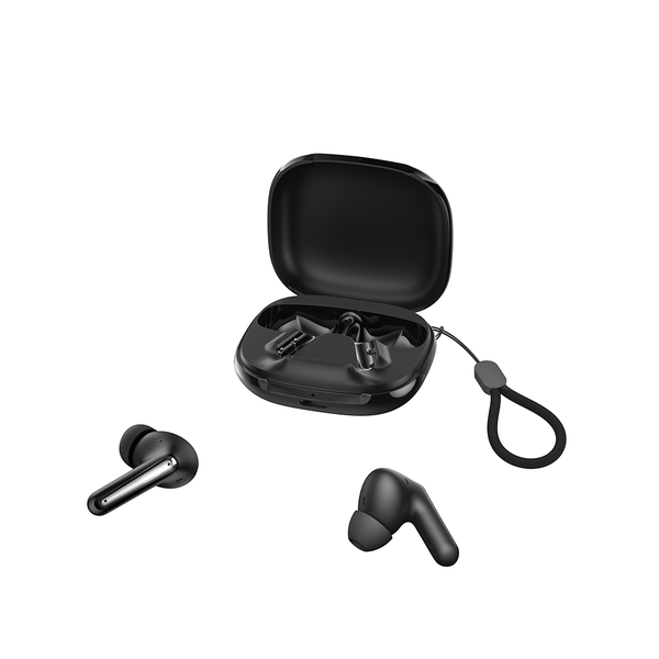 Bezdrôtové slúchadlá XO Bluetooth G53 TWS čierne ANC + ENC so stojanom