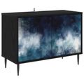 vidaXL TV skrinka RAALTE 69 x 33 x 50,5 cm Čierny dub Kompozitné drevo
