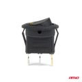 Kolískový guľatý spínač so žltým podsvietením AMIO-03962