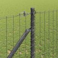 vidaXL Európsky plot s hrotmi 10 x 1,4 m PVC potiahnutá oceľ Sivá