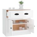 vidaXL Komoda lesklá biela 70x35,5x67,5 cm spracované drevo