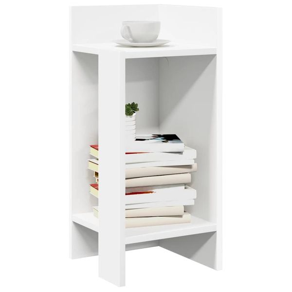 vidaXL Bočné stolíky 2 ks s policou biele 25,5x27x60 cm
