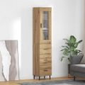 vidaXL Highboard Remeselný dub 34,5 x 34 x 180 cm Kompozitné drevo
