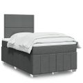 vidaXL Boxspring posteľ s matracom, tmavosivá 120x190 cm, látka