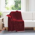 vidaXL Deky Bordeaux červená 130 x 150 cm 1 kg Flís