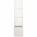 vidaXL Záhradný kvetináč s trellis Biela 36 x 36 x 140 cm PP