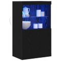 vidaXL LED komoda Čierna 60 x 37 x 100 cm Kompozitné drevo