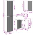 vidaXL Sada kúpeľňového nábytku 3 ks Dub sonoma 33 x 34,5 x 160 cm