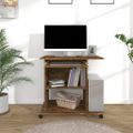 vidaXL Počítačový stôl dymový dub 80x50x75 cm spracované drevo