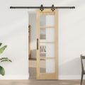 vidaXL Posuvné dvere ORKDAL 61 x 198,5 cm Prírodná a čierna