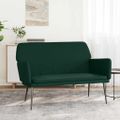 vidaXL Lavička tmavozelená 108x79x79 cm zamat