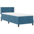 vidaXL Posteľ s pružinovým rámom Tmavomodrá 200 x 80 cm Zamat