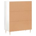 vidaXL Komoda lesklá biela 69,5x34x90 cm spracované drevo