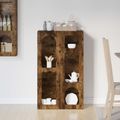 vidaXL Servírovacia skriňa ELST Dymová dub 59 x 35 x 100,5 cm