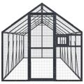 vidaXL Voliéra antracitová 1,79x6x1,85 m hliník