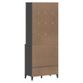 vidaXL Vysoká skrinka VIKEN antracitovosivá 80x40x200 cm borovica