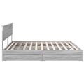 vidaXL Úložná posteľ Sivý Sonoma 200 x 200 cm Kompozitné drevo