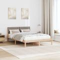 vidaXL Rám postele Hnedá a taupe 140 x 200 cm Borovicový masív