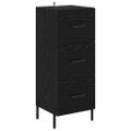 vidaXL Highboard Čierny dub 34,5 x 34 x 180 cm Kompozitné drevo