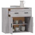 vidaXL Komoda sivý dub sonoma 80x33x70 cm spracované drevo