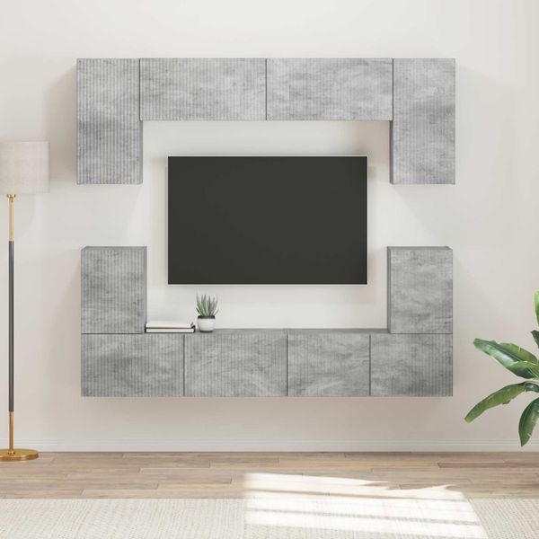 vidaXL Zostava TV skriniek 5 pcs Betónová šedá Kompozitné drevo
