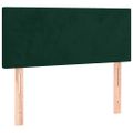 vidaXL Posteľný rám boxsping s matracom tmavozelený 100x200 cm zamat