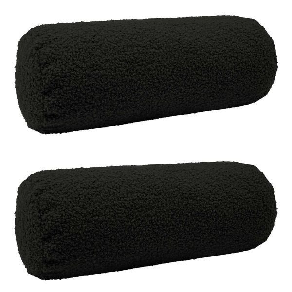 vidaXL Poťah na podložku 2 pcs HEERLEN Čierna Ø 15 x 40 cm Bouclé