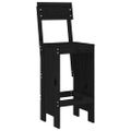 vidaXL Barové stoličky 2 ks čierne 40x48,5x115,5 cm borovicový masív