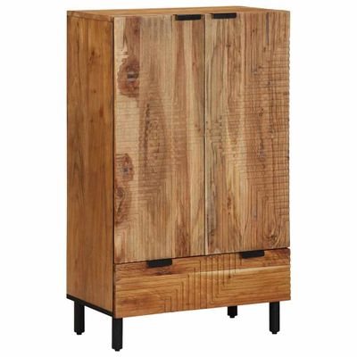 vidaXL Highboard s poličkou Hnedá 60 x 33 x 100 cm Masívne mango drevo