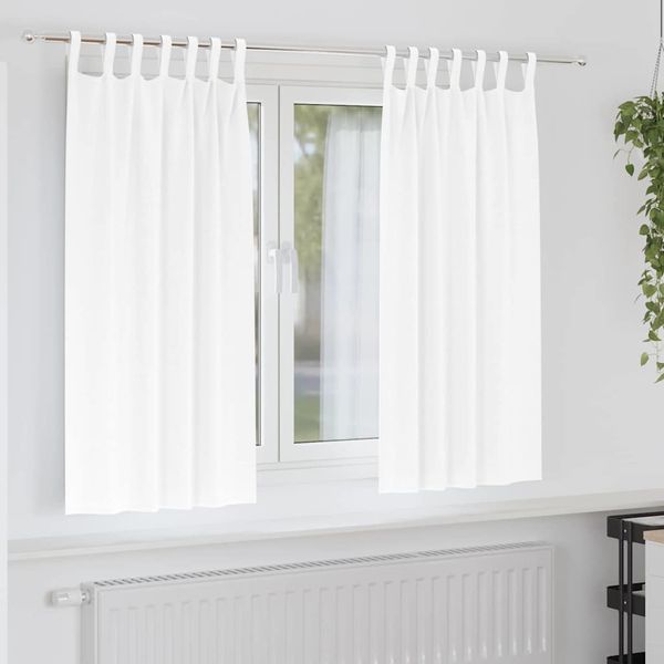 vidaXL Záclony na zatemnenie s krúžkami 2 pcs Čistá biela 175 x 140 cm