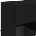 vidaXL TV nástenná skrinka s LED svetlami čierna 58,5x30x60,5 cm