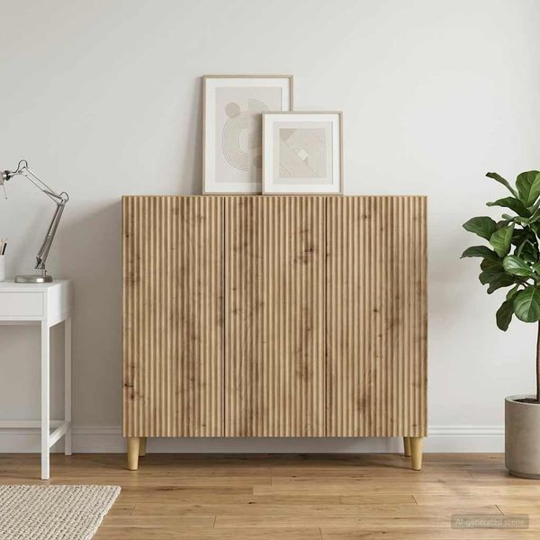 vidaXL Servírovacia skriňa Dub artisan 89 x 34,5 x 80 cm