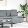 vidaXL Modulová stredová pohovka s vankúšmi, svetlosivá 100 cm