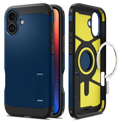 Puzdro Spigen Tough Armor Mag Magsafe pre iPhone 16 6,1" tmavomodrá