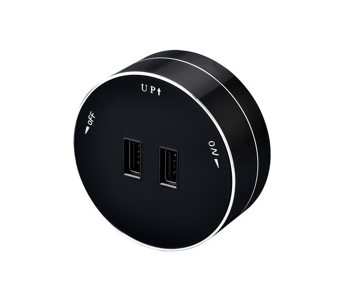 Zásuvkový modul Viking A50B, čierna/výstupy - 1xUSB-A/výkon až 2500W/230V,16A,50Hz